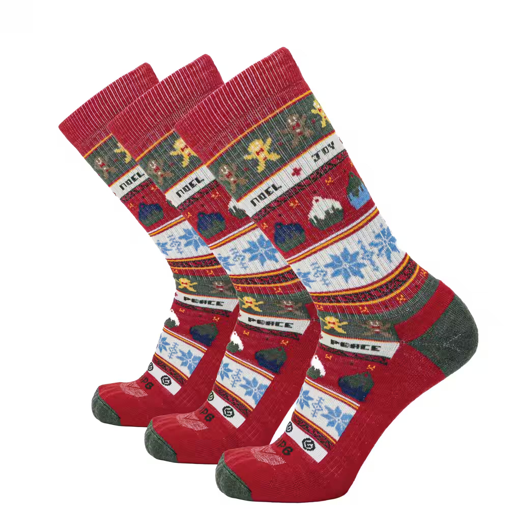 3 Pack Christmas - Holiday Crew Midweight Merino Wool Sock