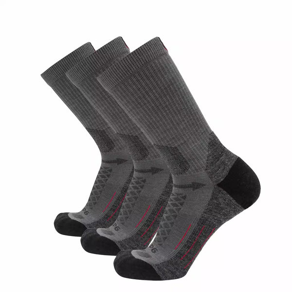 3 Pack Graphite - Hike Crew Midweight Merino Wool Sock
