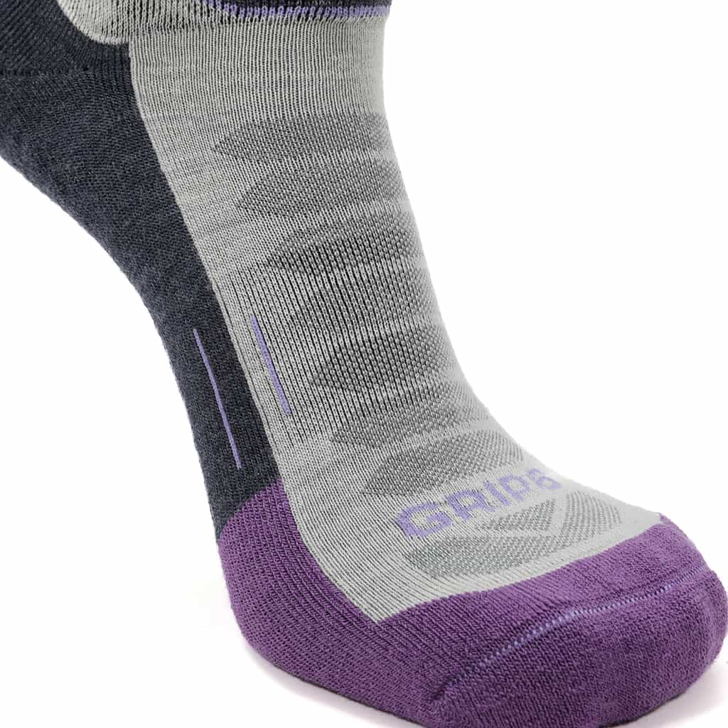 Amethyst - Run Ankle Midweight Merino Wool Soc