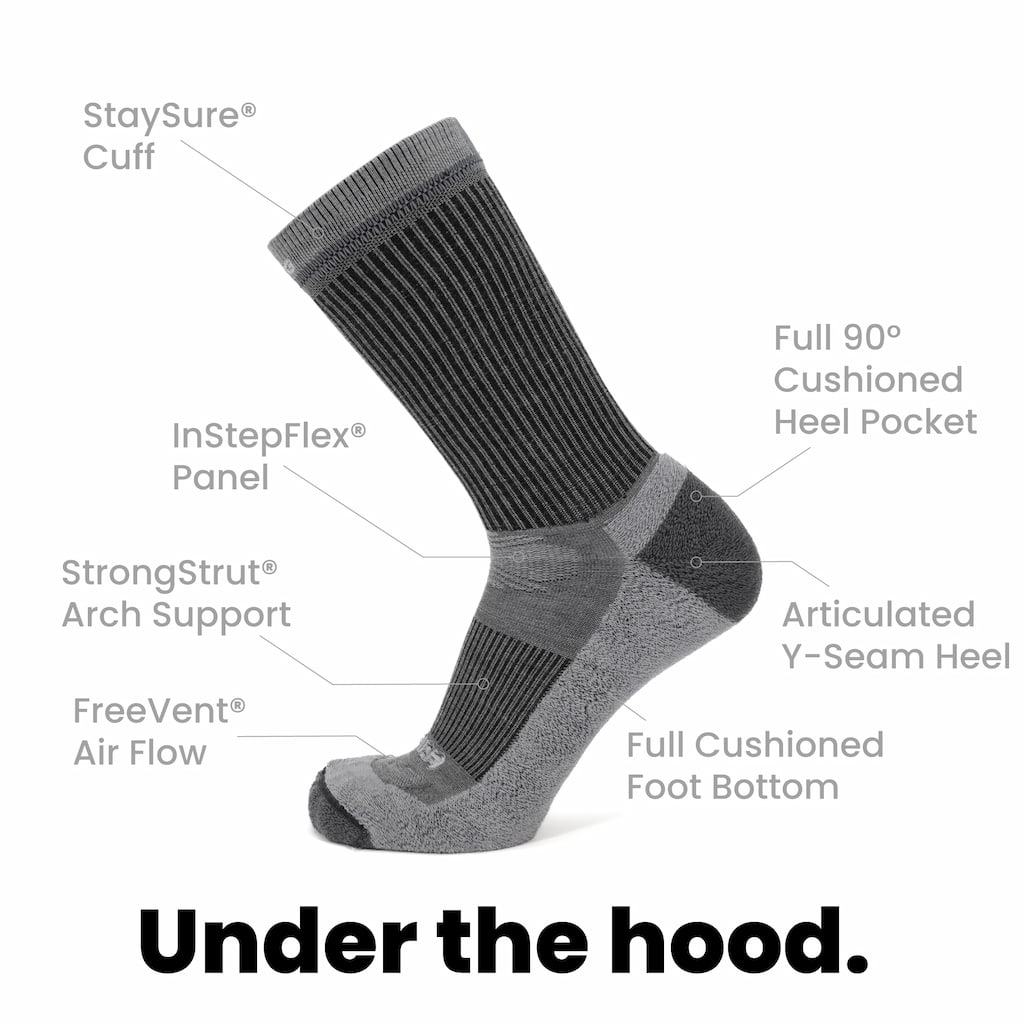 Ash - Casual Crew Midweight Merino Wool Sock