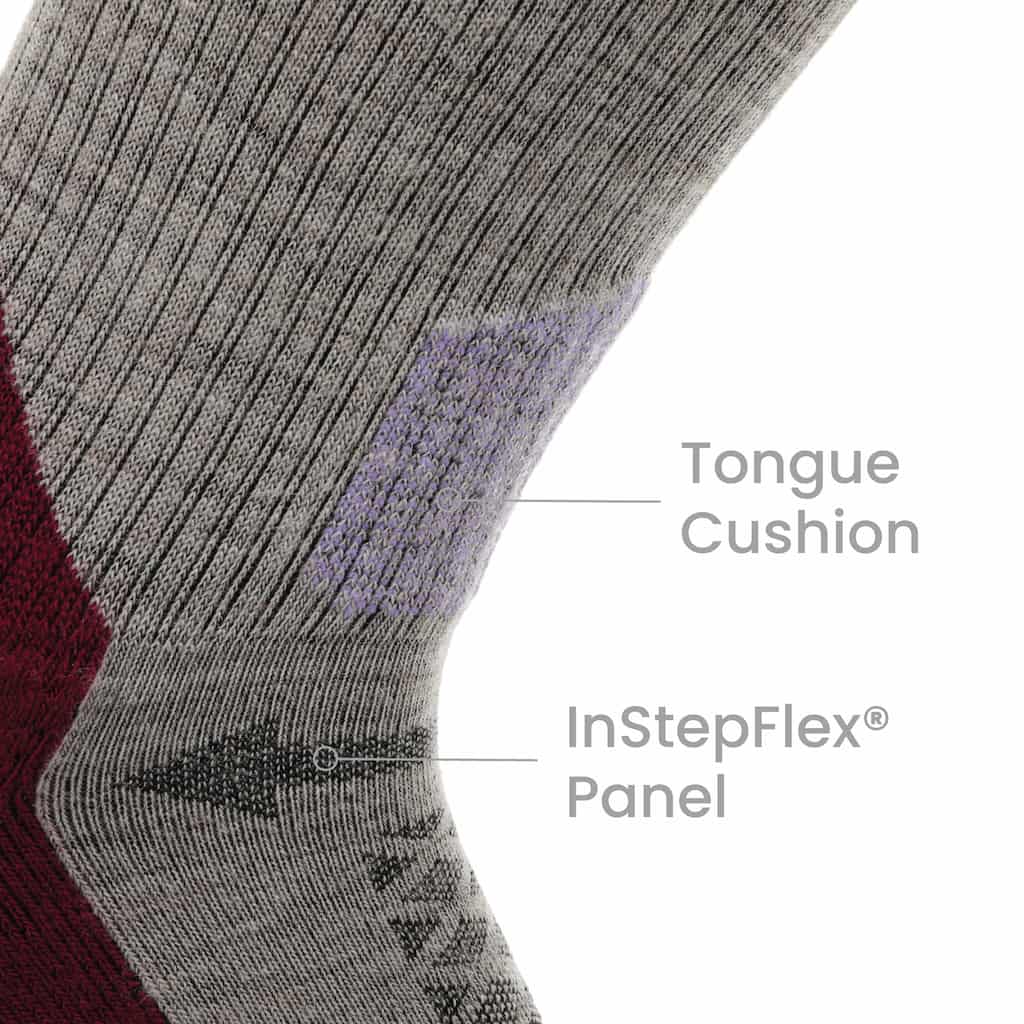 Berry - Hike Crew Midweight Merino Wool Sock
