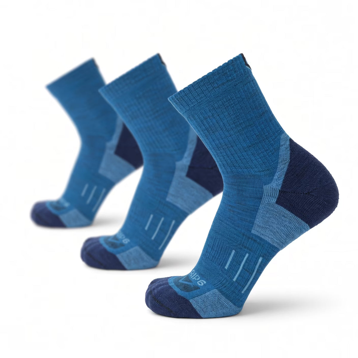 3 Pack Creek - 3/4 Crew Lightweight Hiking & Trail Running Sock