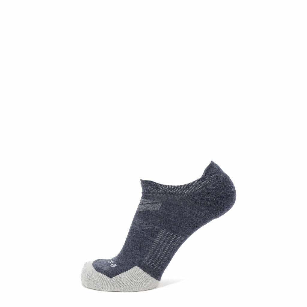 Denim - Run No Show Runweight Merino Wool Sock