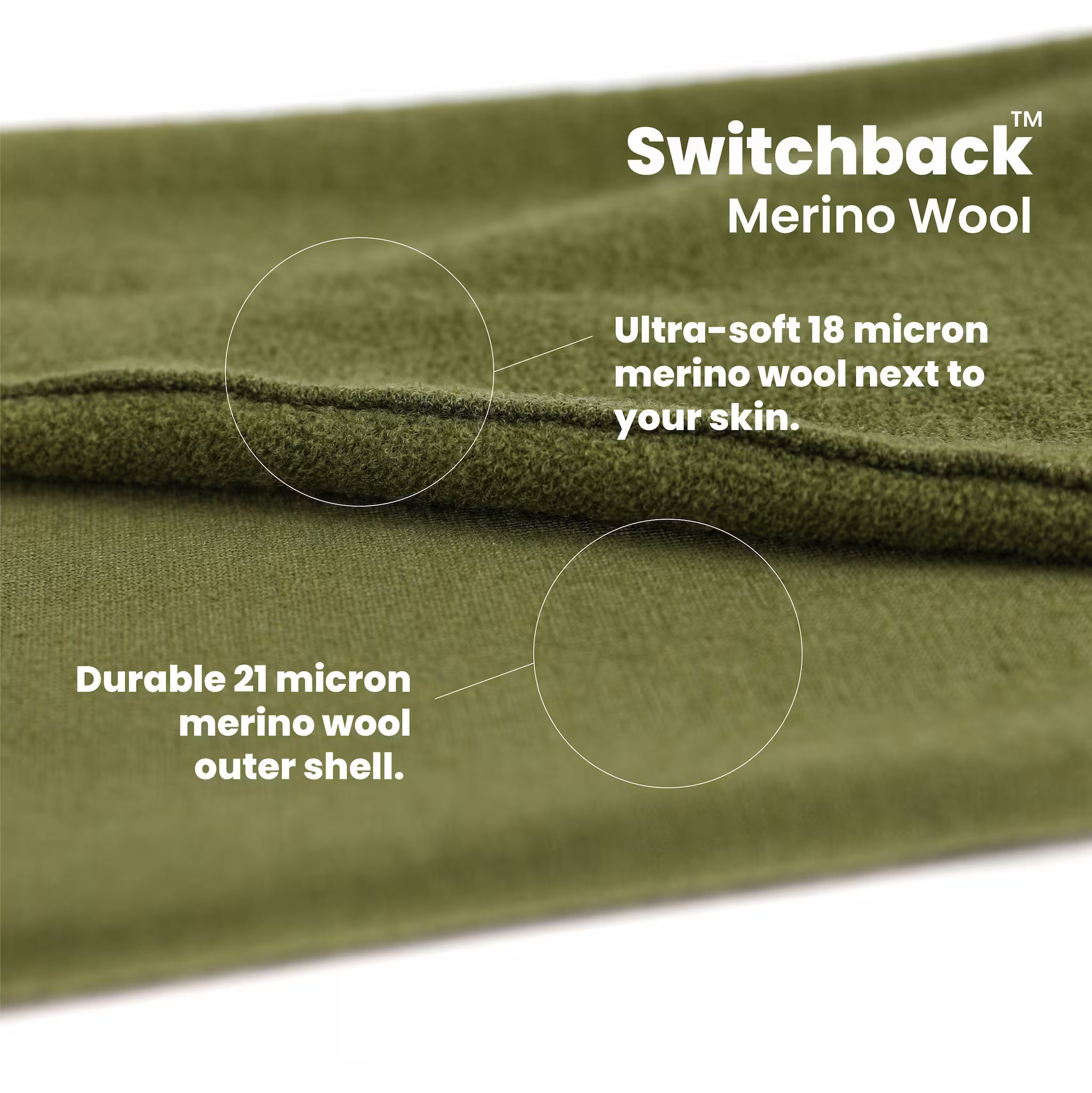 Switchback Merino Wool Hoodie - Moss
