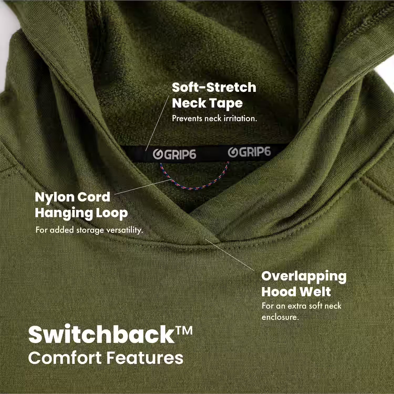 Switchback Merino Wool Hoodie - Moss