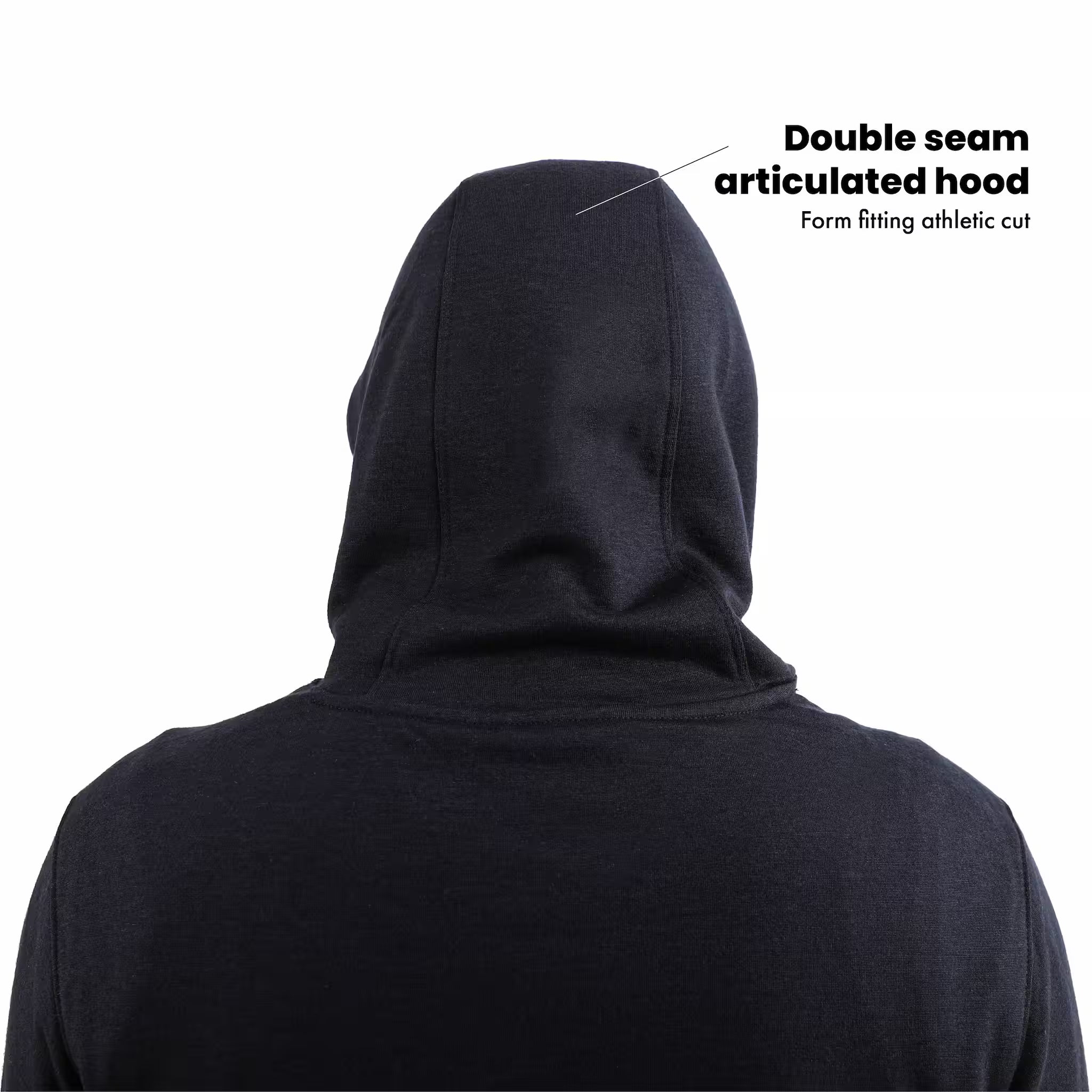 Switchback Merino Wool Hoodie - Black
