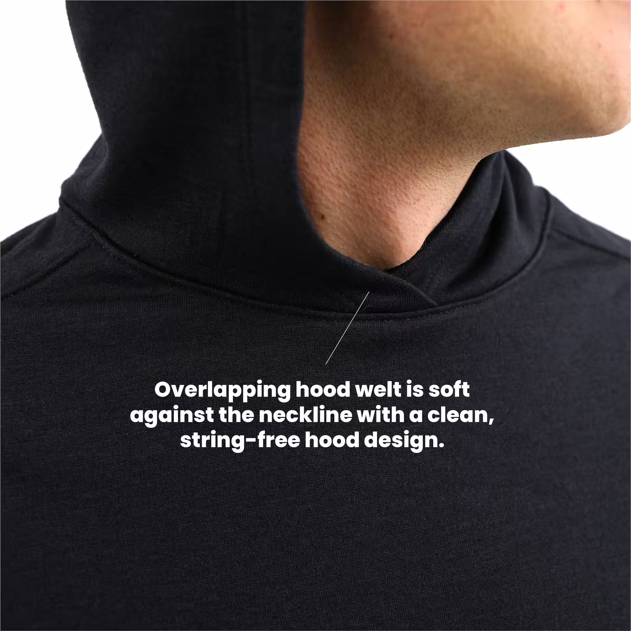 Switchback Merino Wool Hoodie - Black