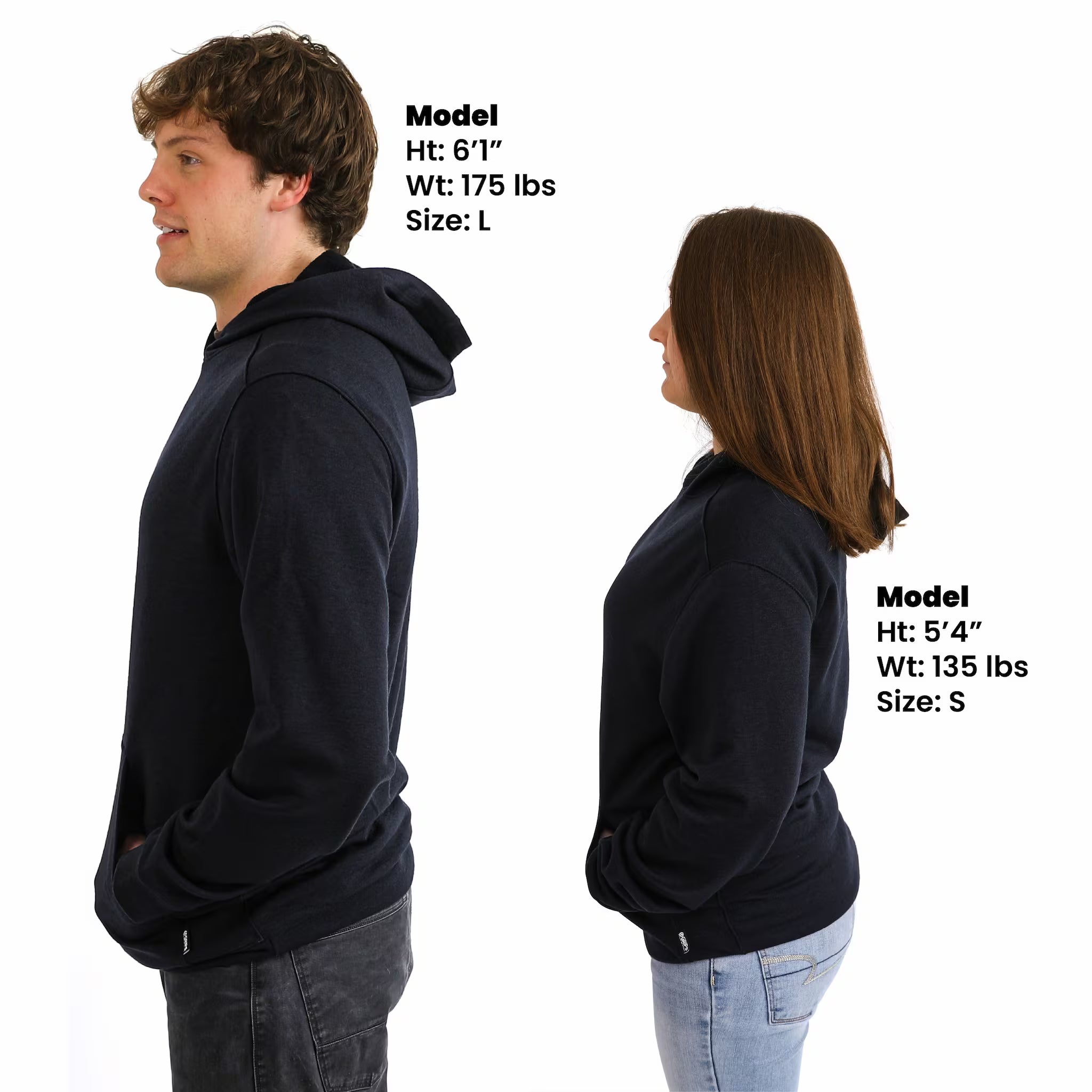 Switchback Merino Wool Hoodie - Black