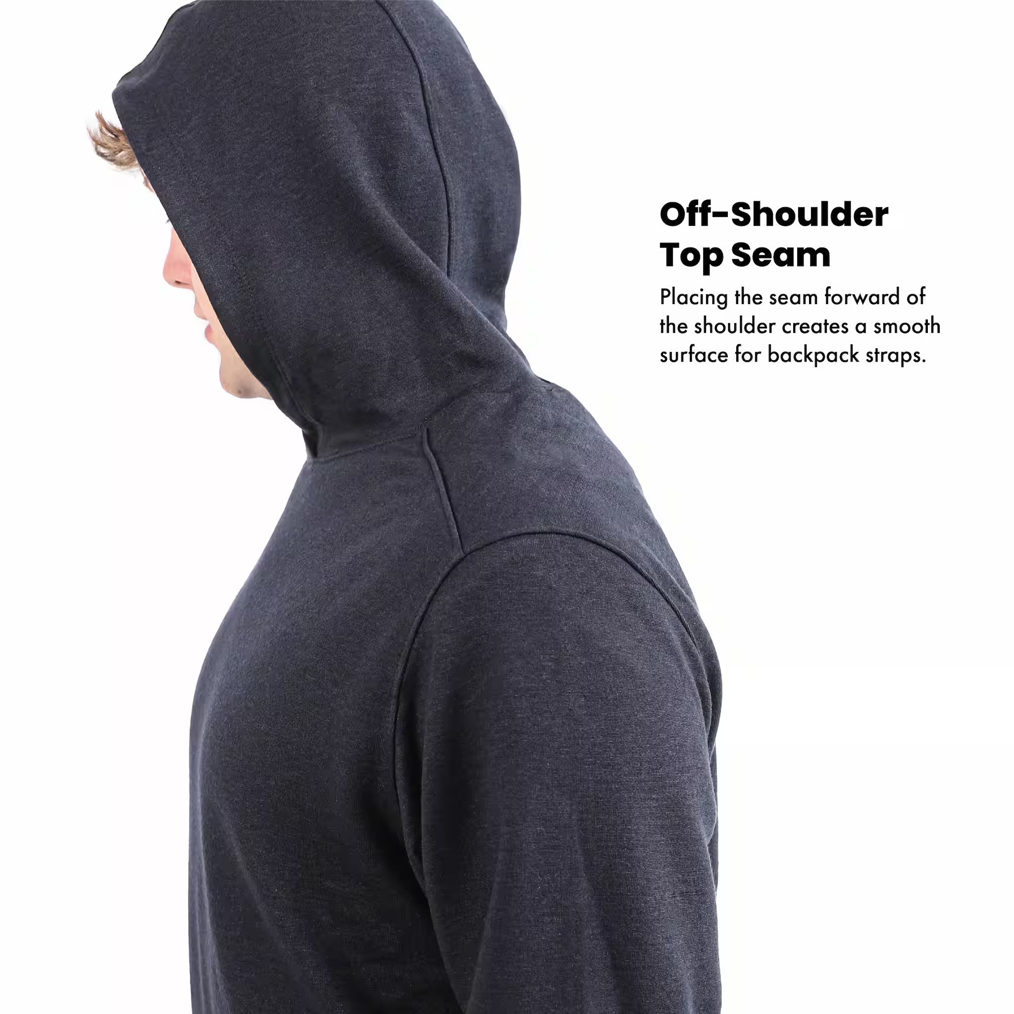Switchback Merino Wool Hoodie - Charcoal