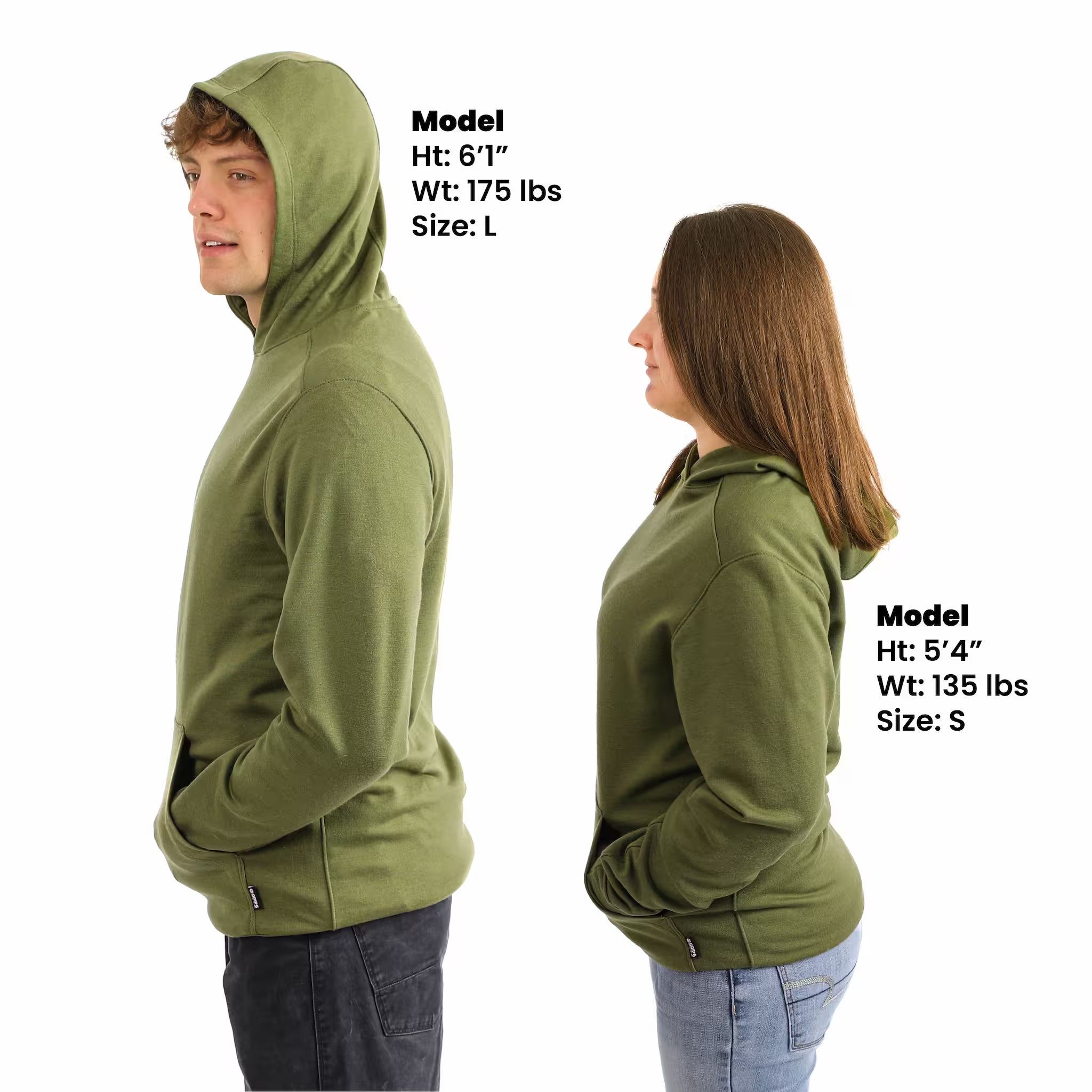 Switchback Merino Wool Hoodie - Moss