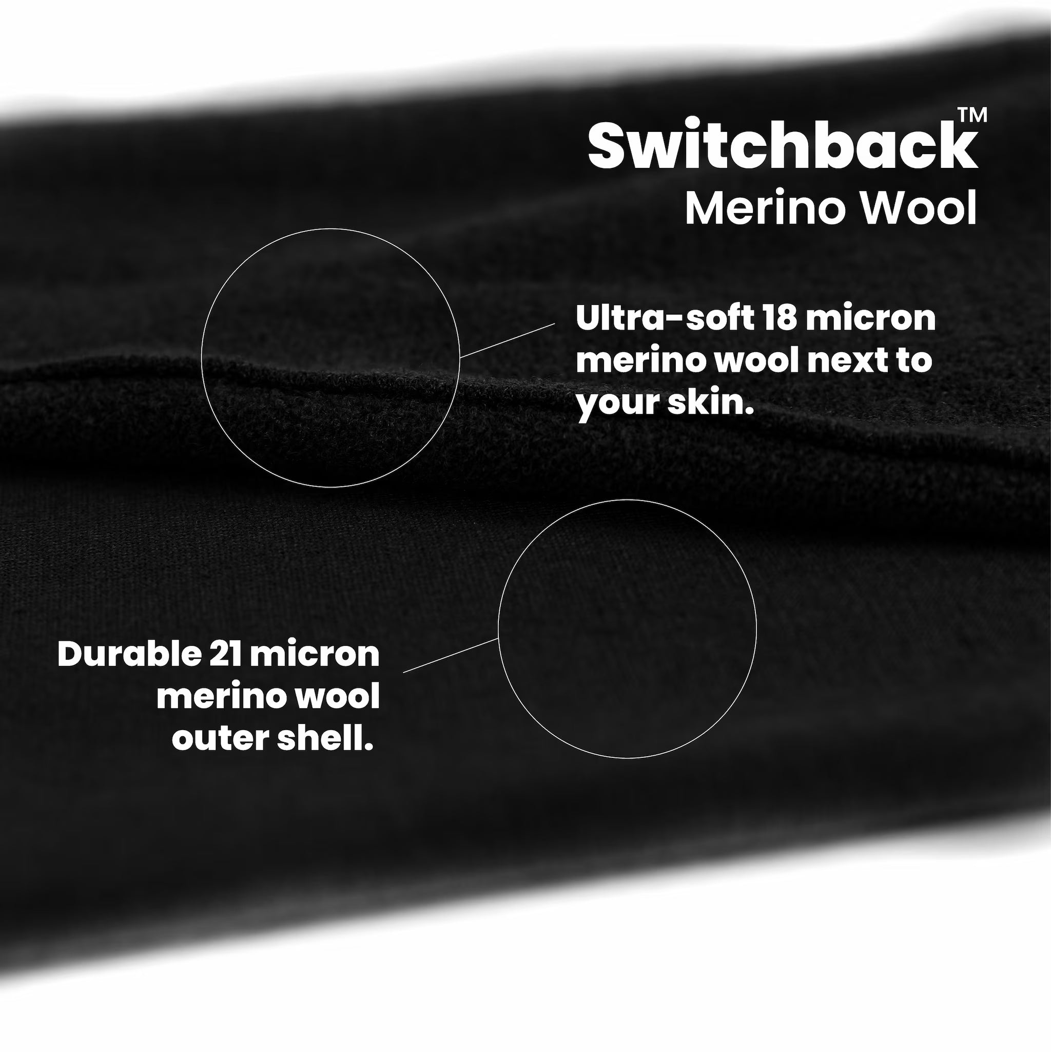 Switchback Merino Wool Hoodie - Black