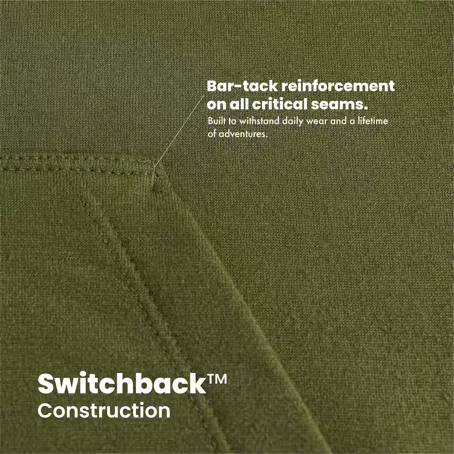 Switchback Merino Wool Hoodie - Moss