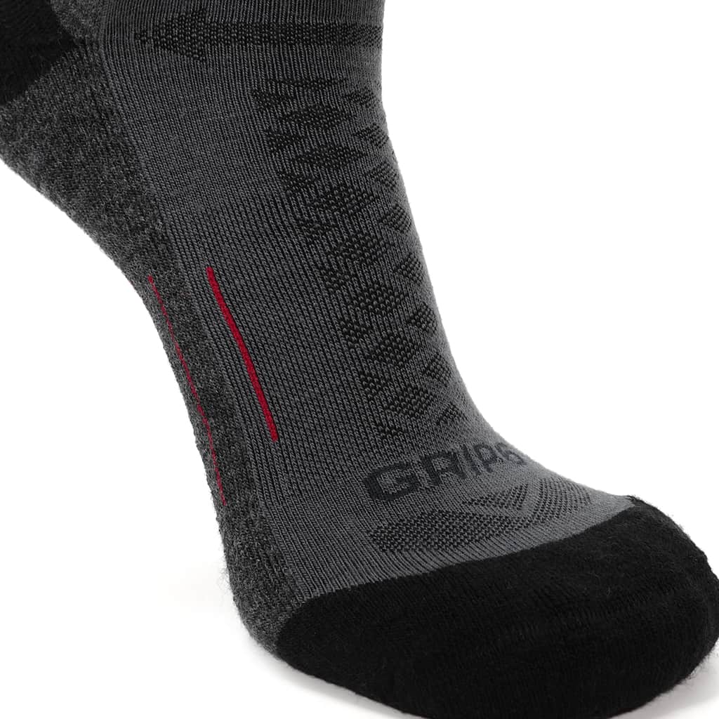 8 Pairs Graphite - Hike Crew Midweight Merino Wool Sock