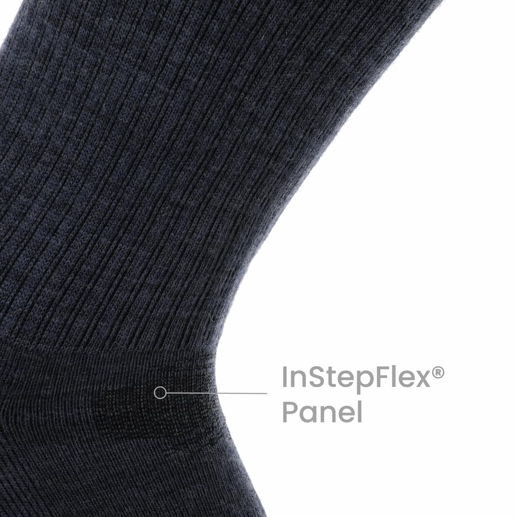 8 Pairs Indigo - Casual Crew Midweight Merino Wool Sock