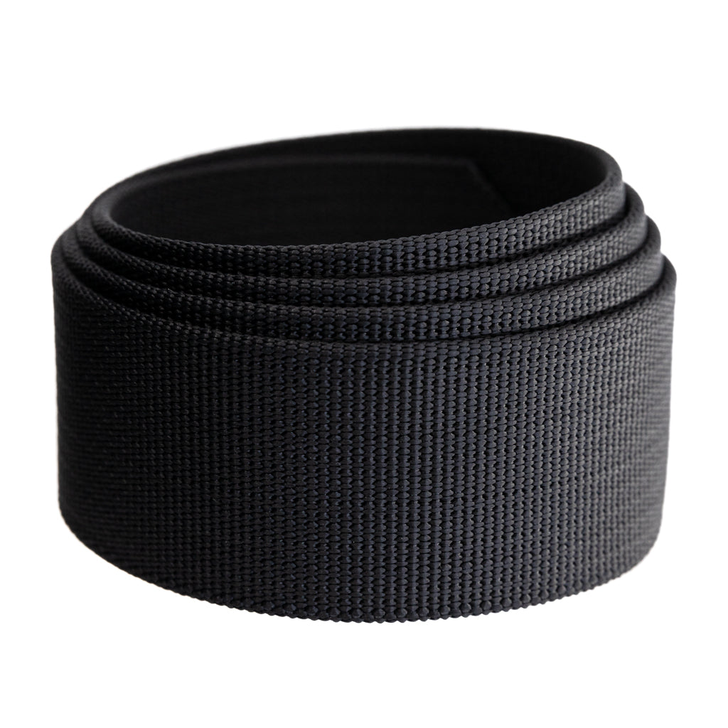 black webbing belt strap