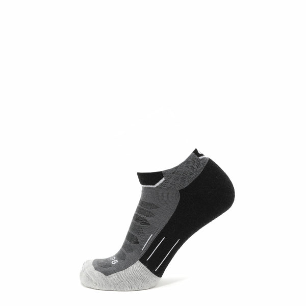Obsidian - Run Ankle Midweight Merino Wool Sock