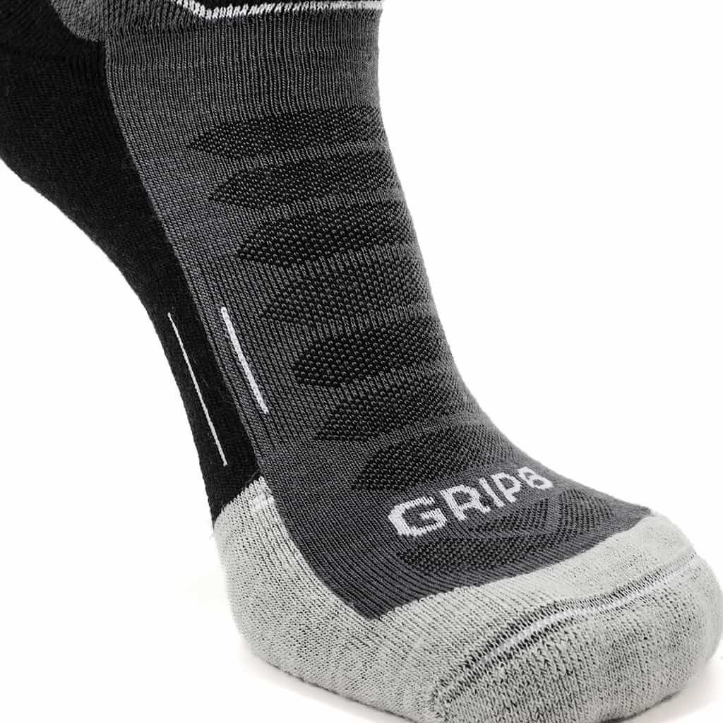 Obsidian - Run Ankle Midweight Merino Wool Sock