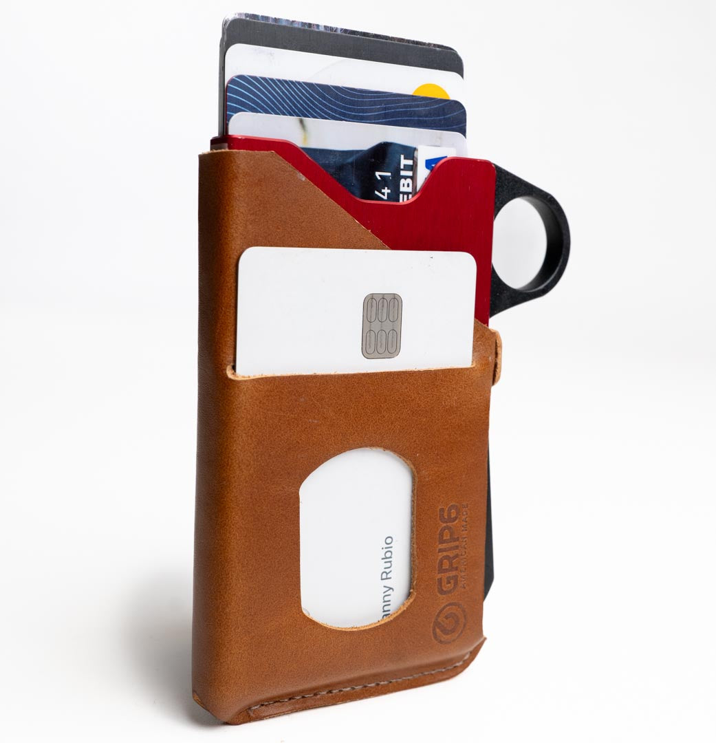 brown leather wallet cover