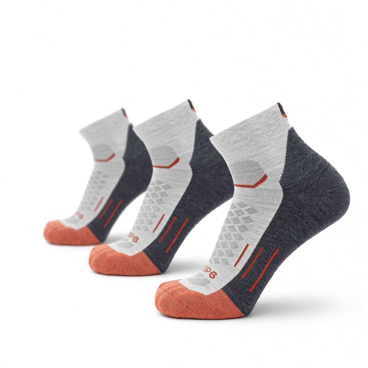 3 Pack Torch - Run 1/4 Crew Midweight Merino Wool Sock