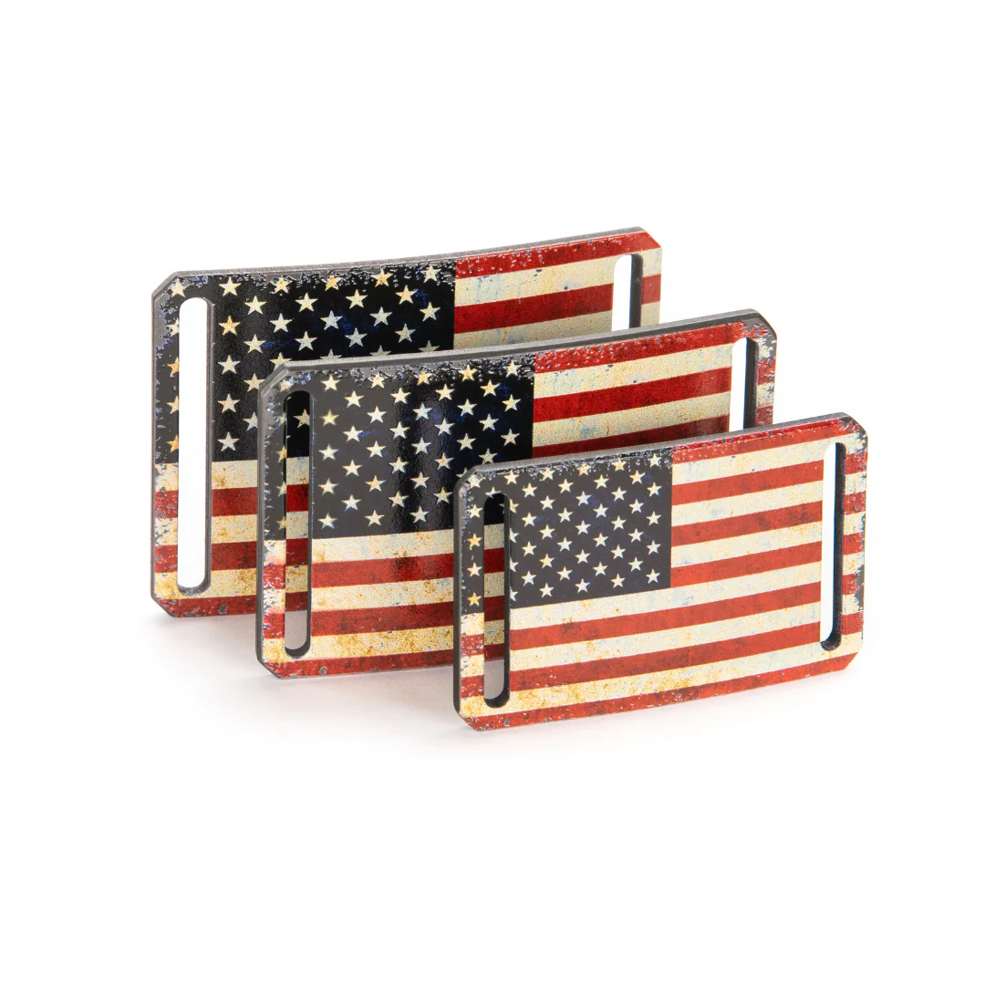 American flag belt buckles