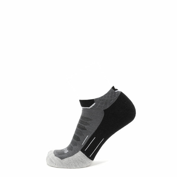 Obsidian - Run Ankle Midweight Merino Wool Sock