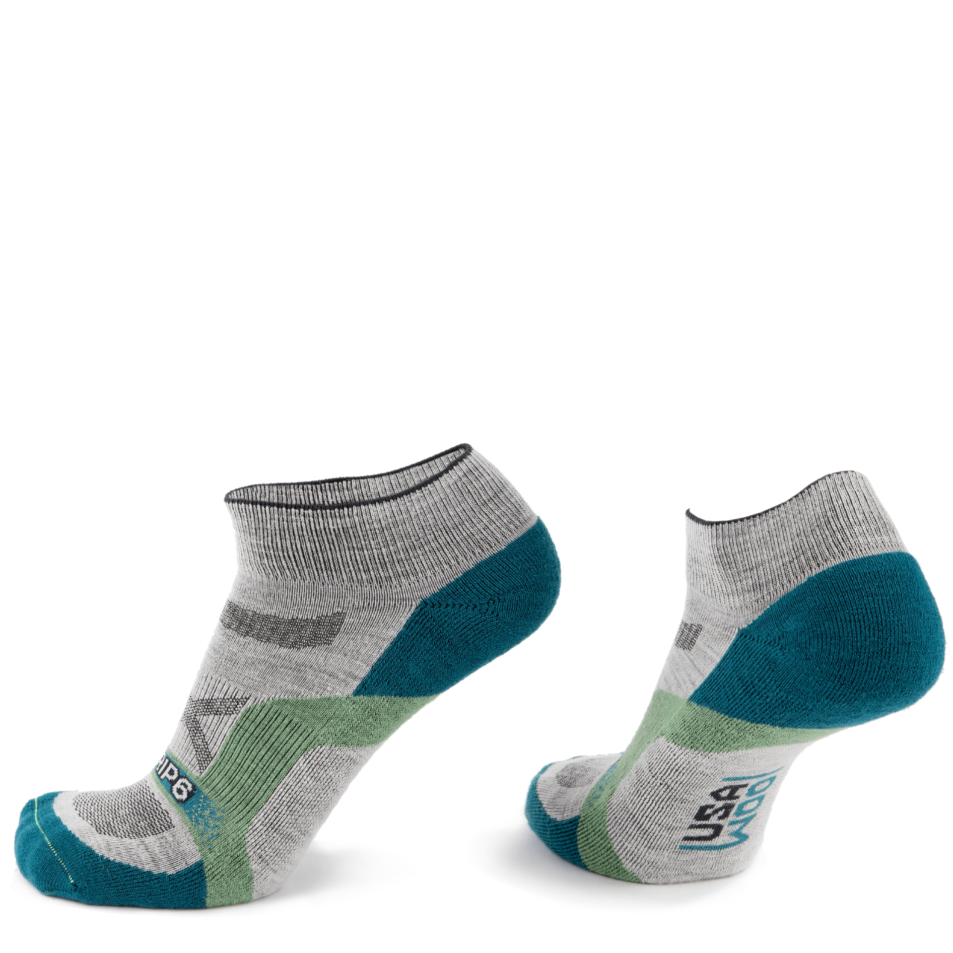 grey and blue ankle socks swatch-image