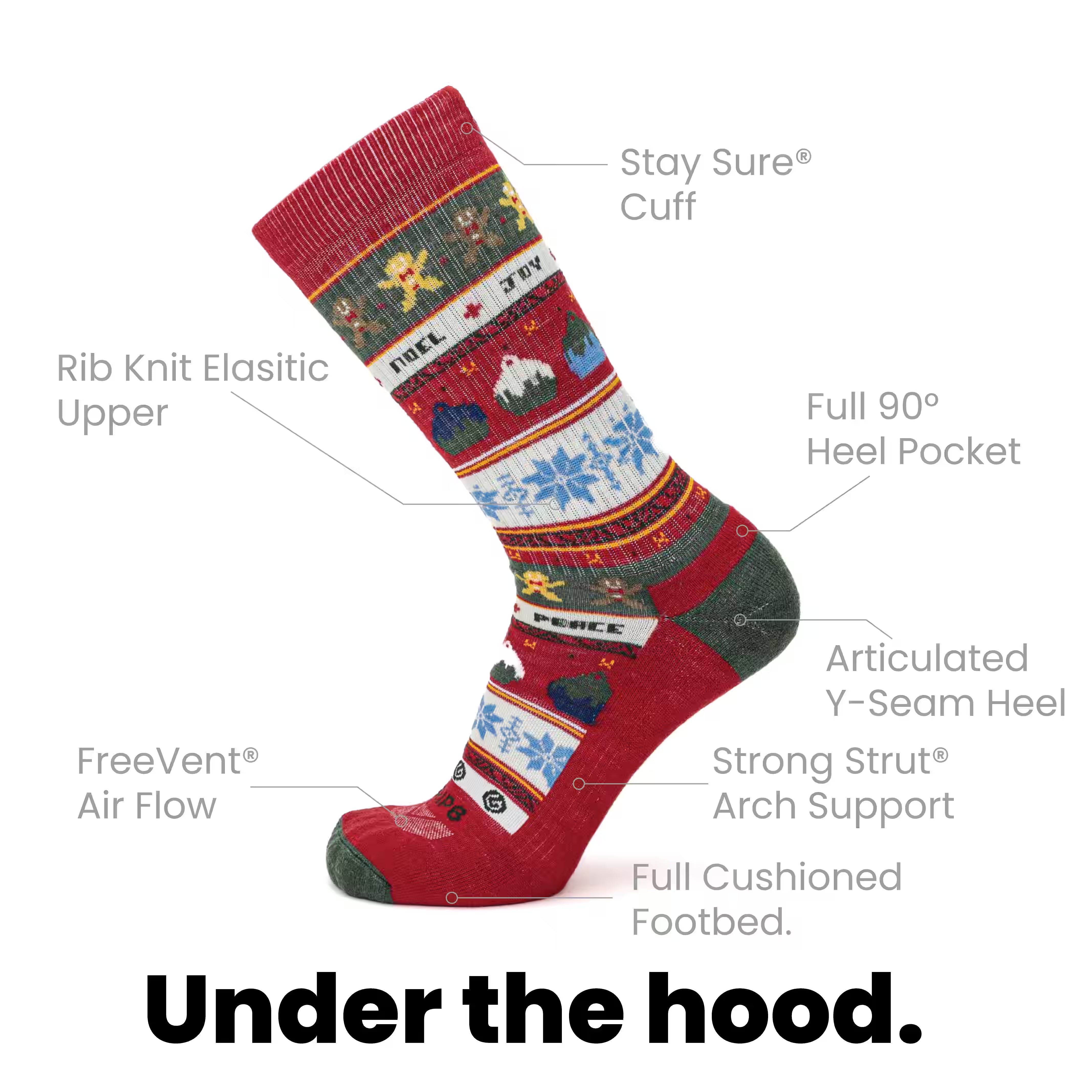 Christmas - Holiday Crew Midweight Merino Wool Sock