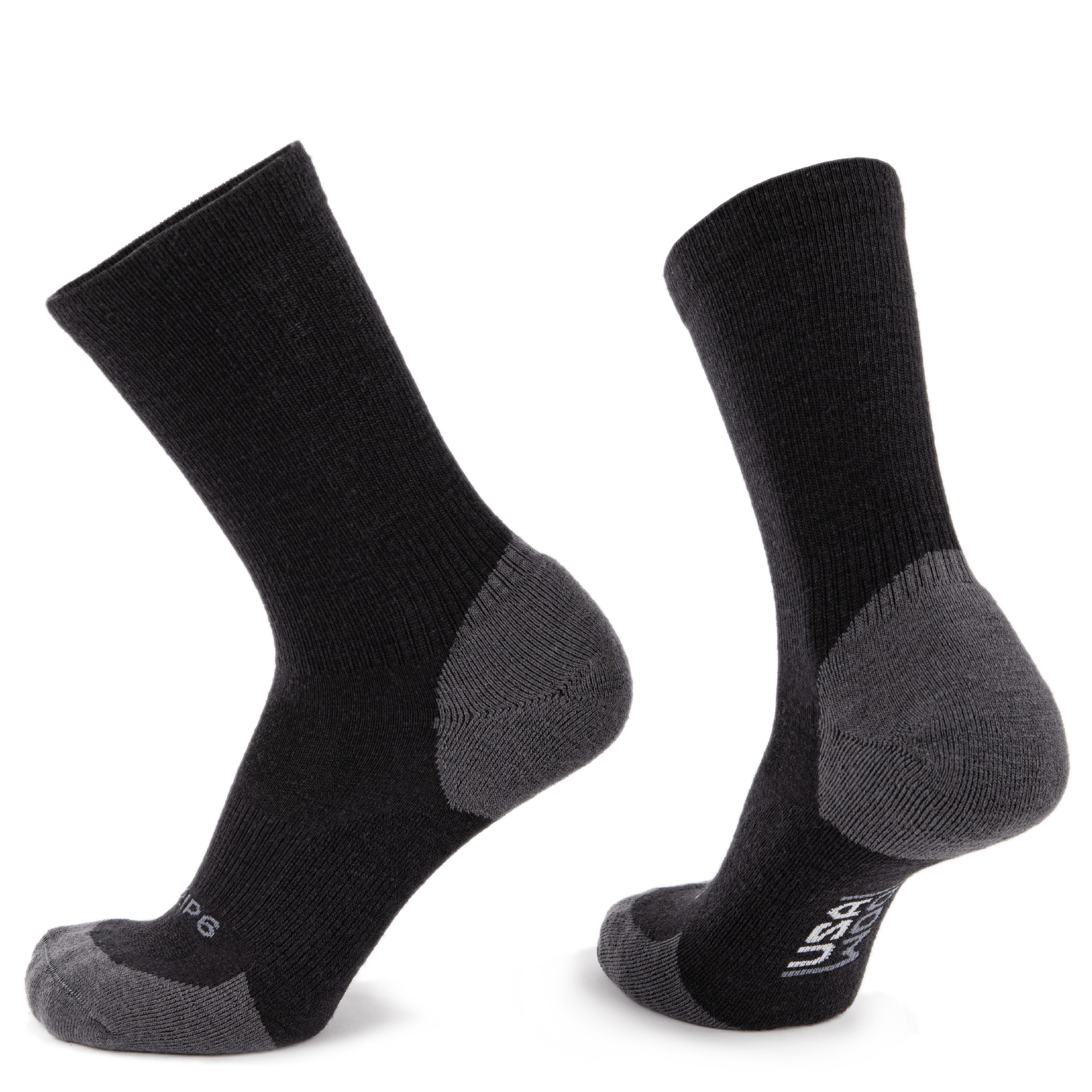 Wool Crew Socks - Everyday Black