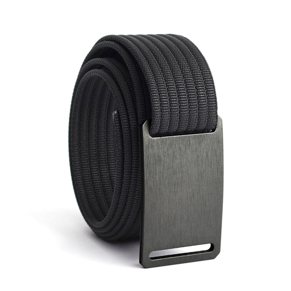 Narrow Gunmetal Belt