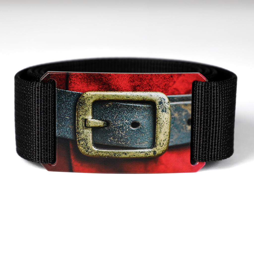 black belt with Santa buckle