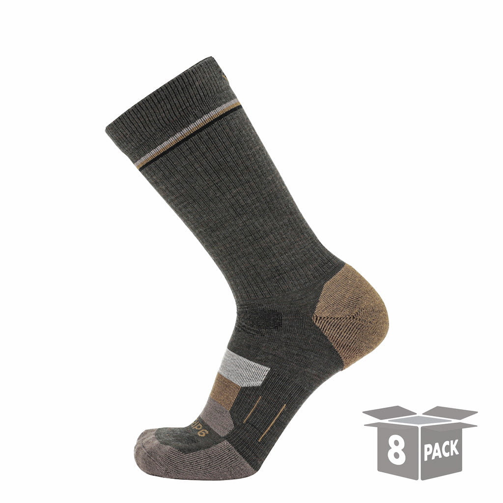 8 Pairs Cabin - Hike Crew Lightweight Merino Wool Sock
