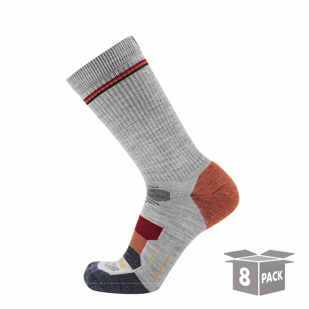 8 Pairs Campfire - Hike Crew Lightweight Merino Wool Sock