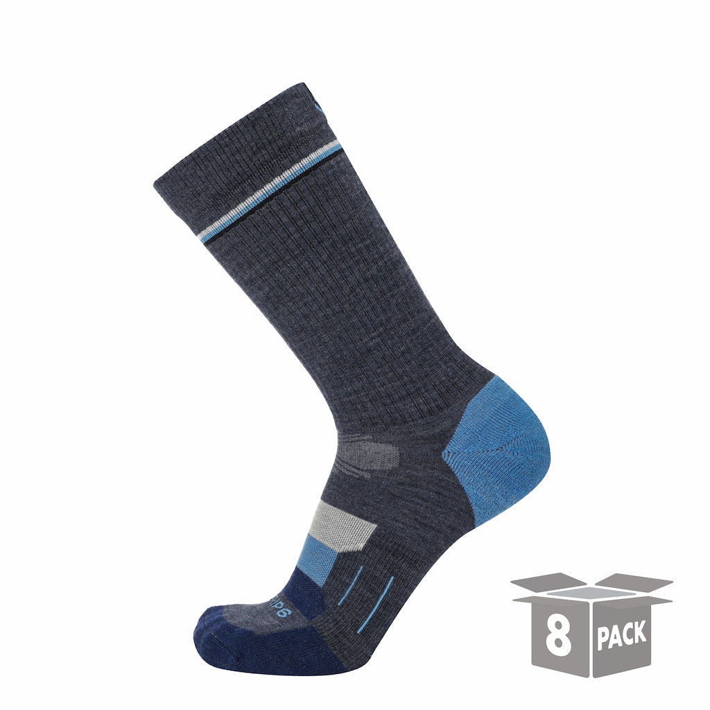8 Pairs Lake - Hike Crew Lightweight Merino Wool Sock