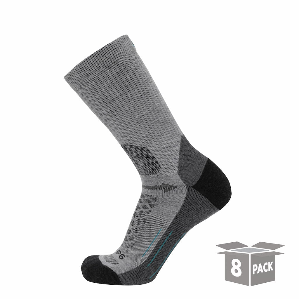 8 Pairs Stone - Hike Crew Midweight Merino Wool Sock