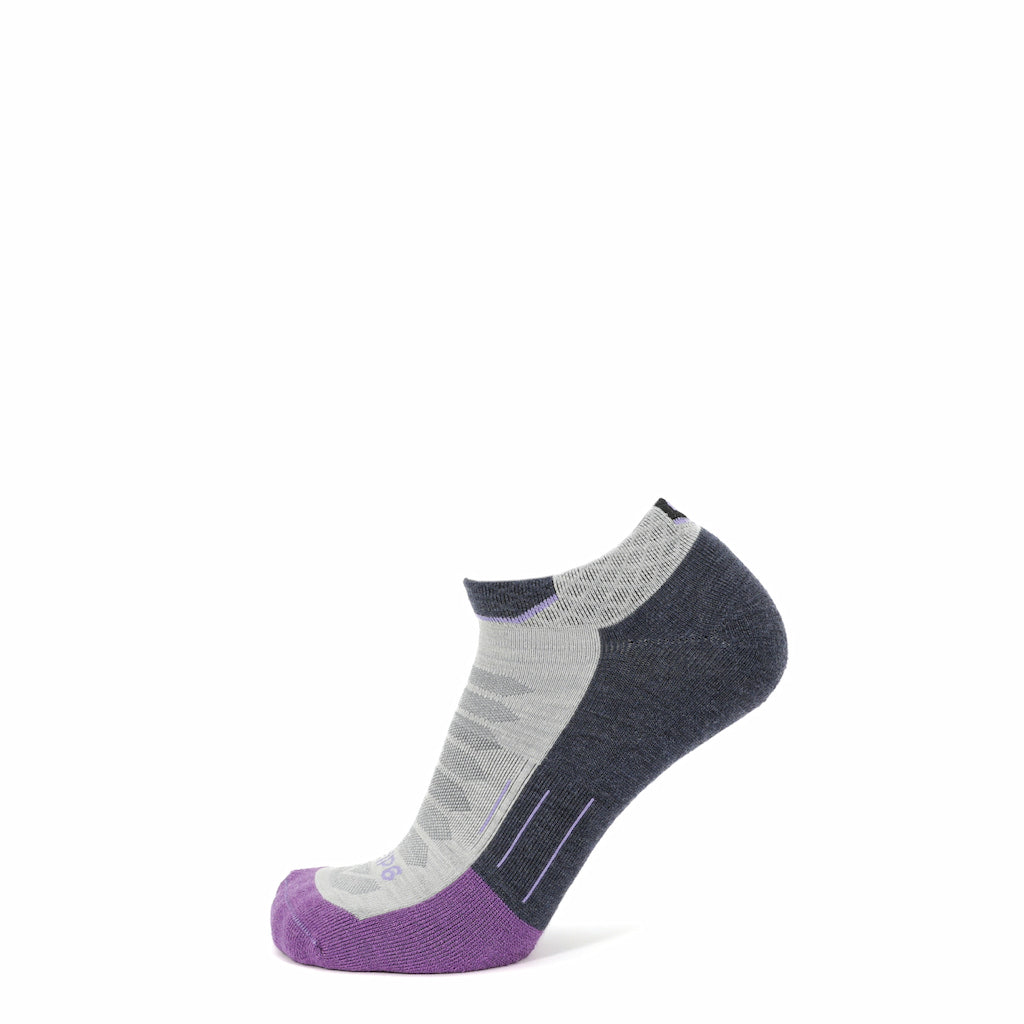 Amethyst - Run Ankle Midweight Merino Wool Soc