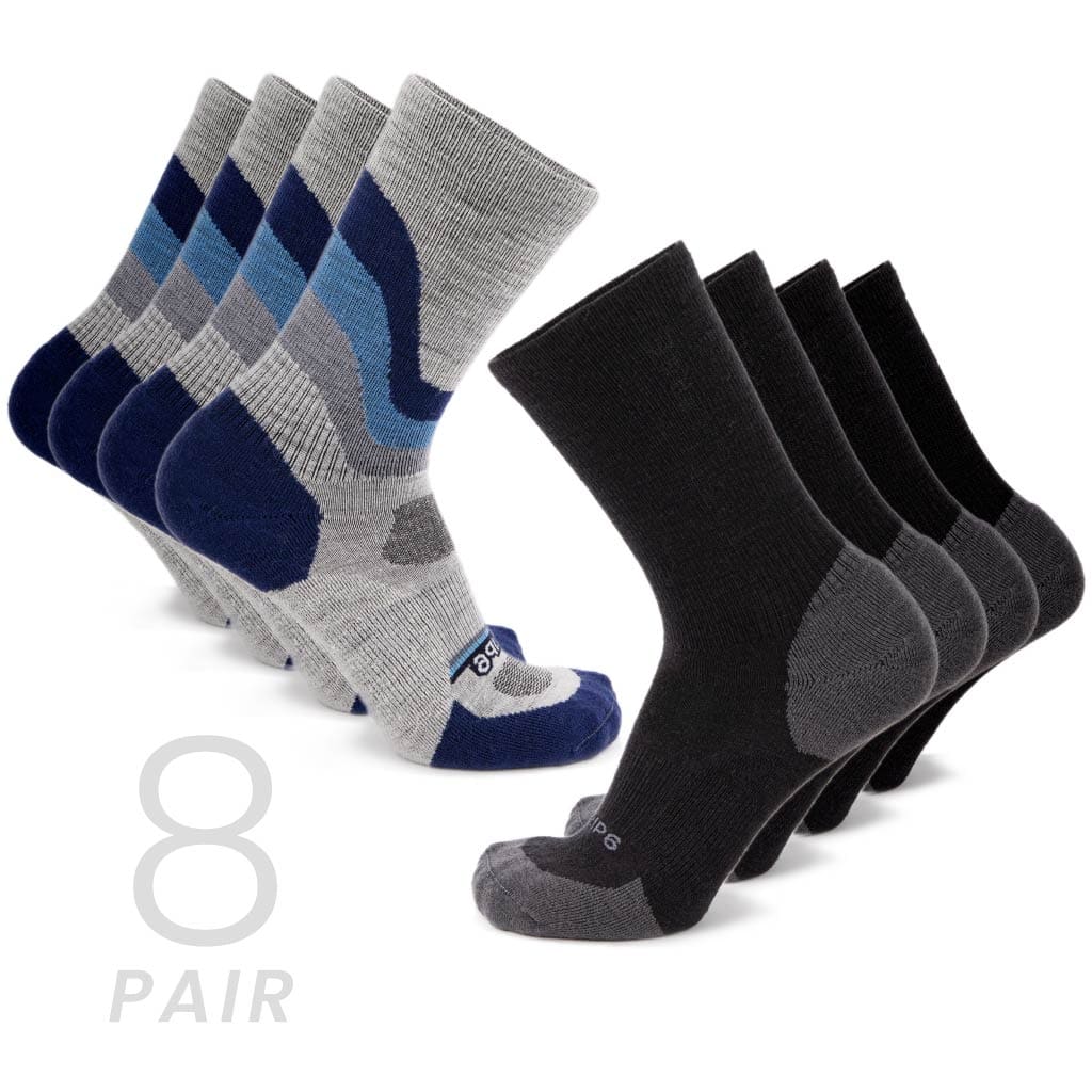 Crew "Black and Blue" Sock Pack (8 pairs)