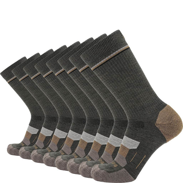 8 Pairs Cabin - Hike Crew Lightweight Merino Wool Sock