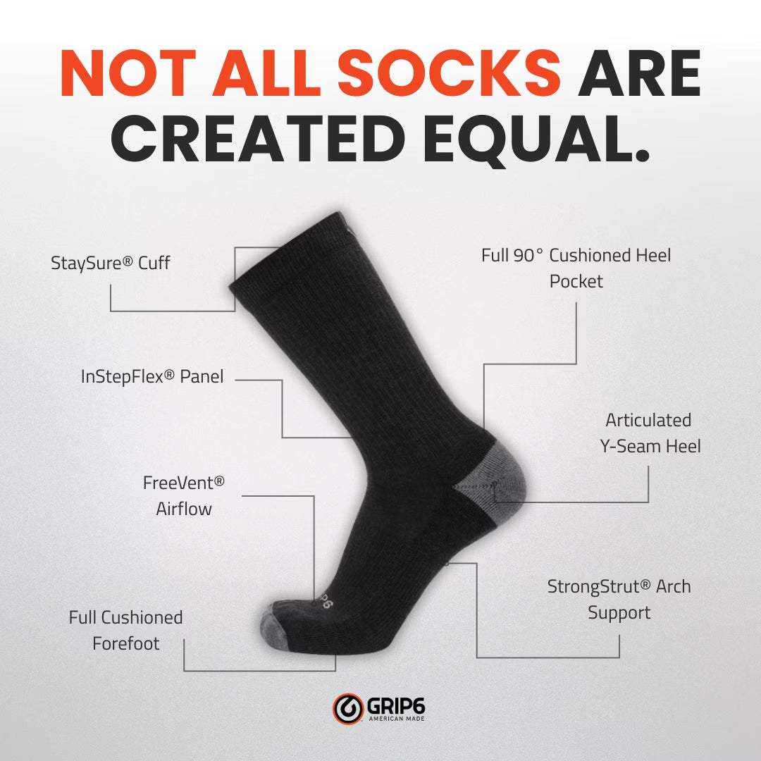 Carbon. - Casual Crew Midweight Merino Wool Sock