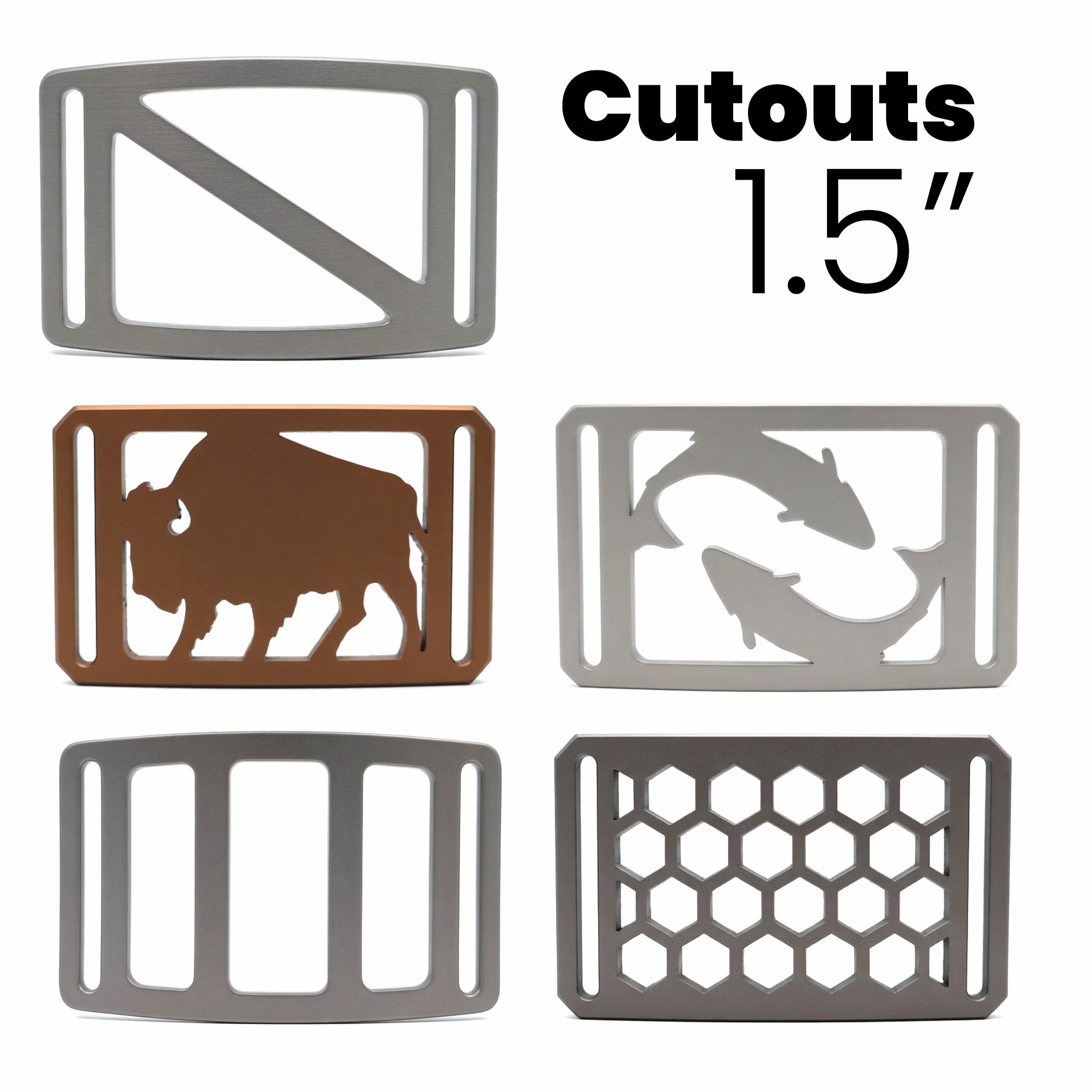 Cutout Buckles - 1.5" Straps - (Factory Seconds)