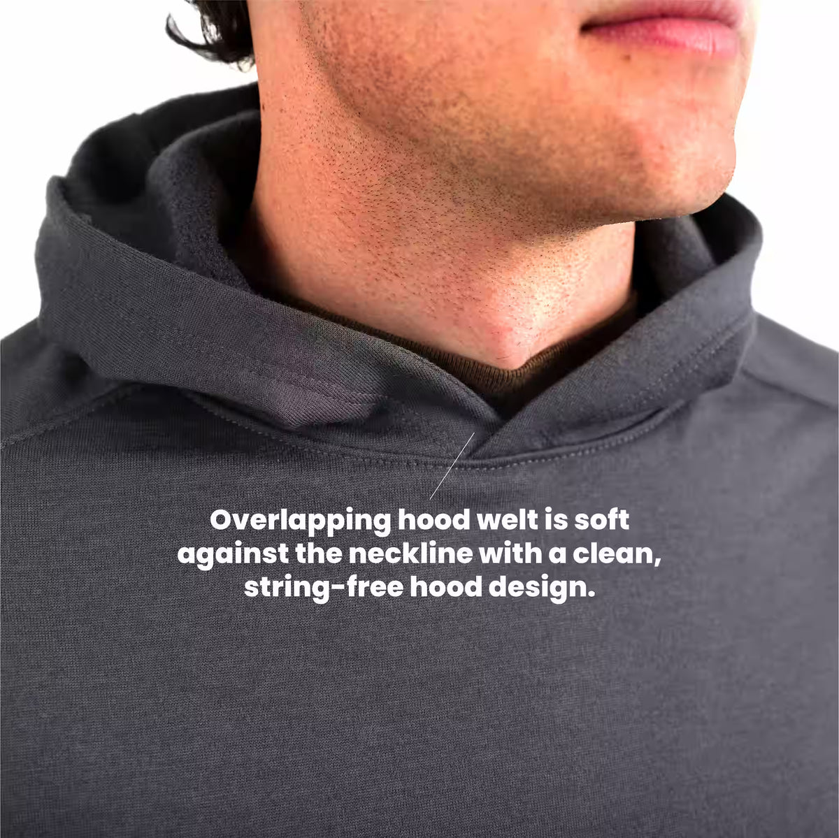 Switchback Merino Wool Hoodie - Charcoal
