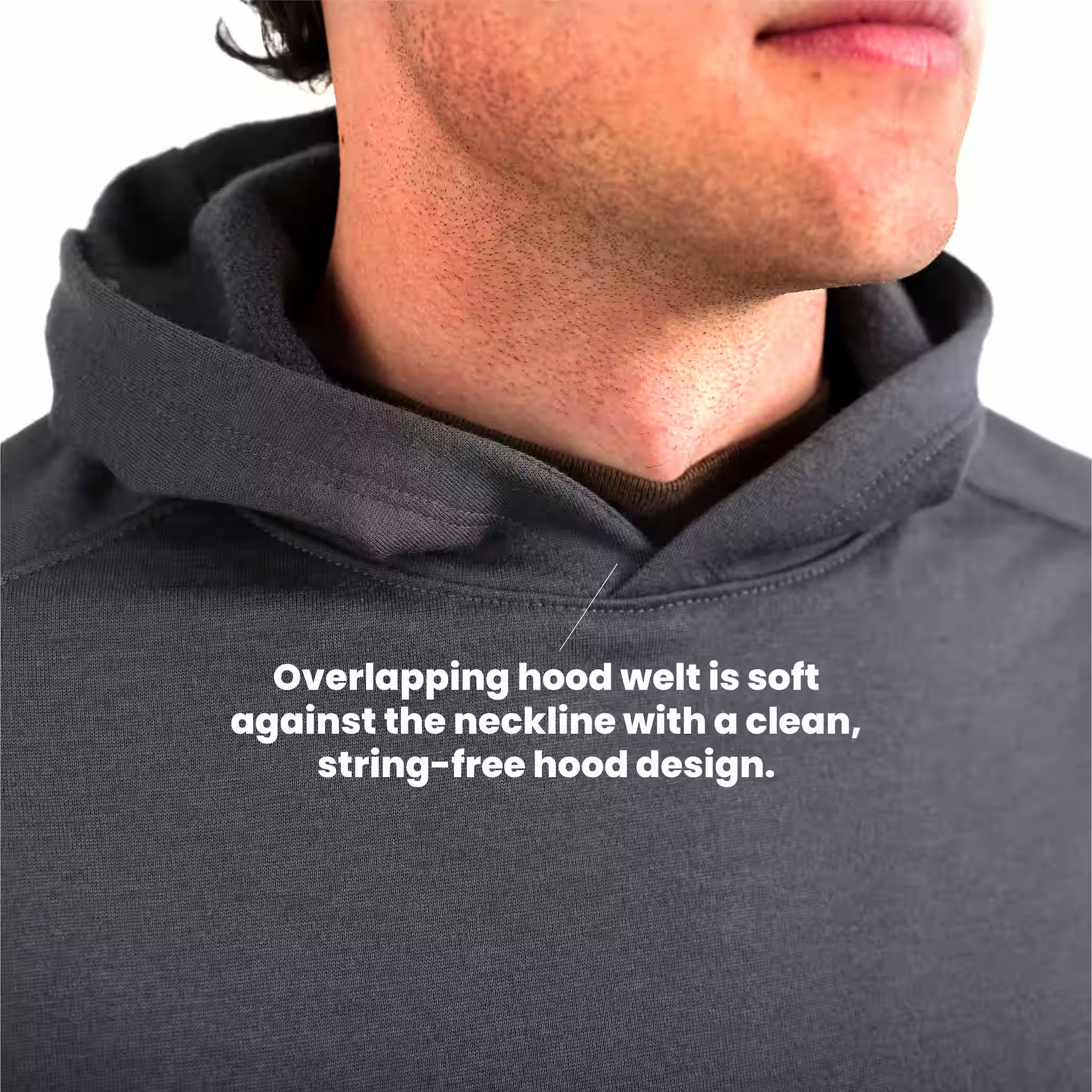 Switchback Merino Wool Hoodie - Charcoal