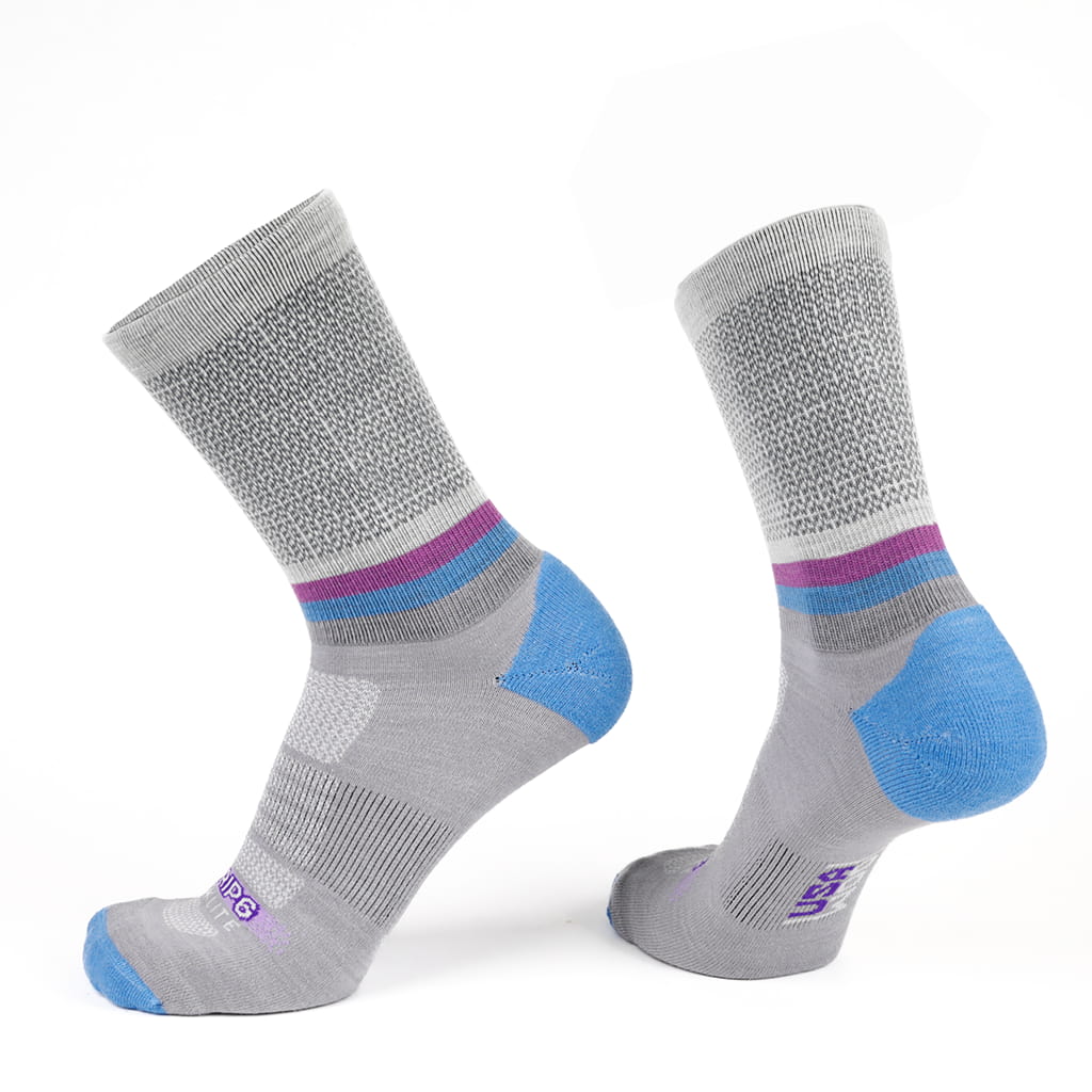 purple wool crew socks