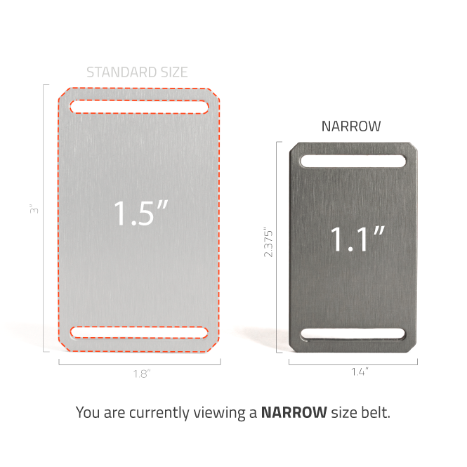 GRIP6 Belts Standard vs Narrow buckle comparison