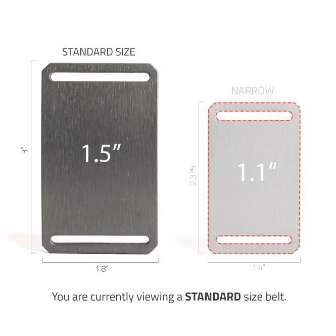 GRIP6 Belts Standard vs Narrow buckle comparison