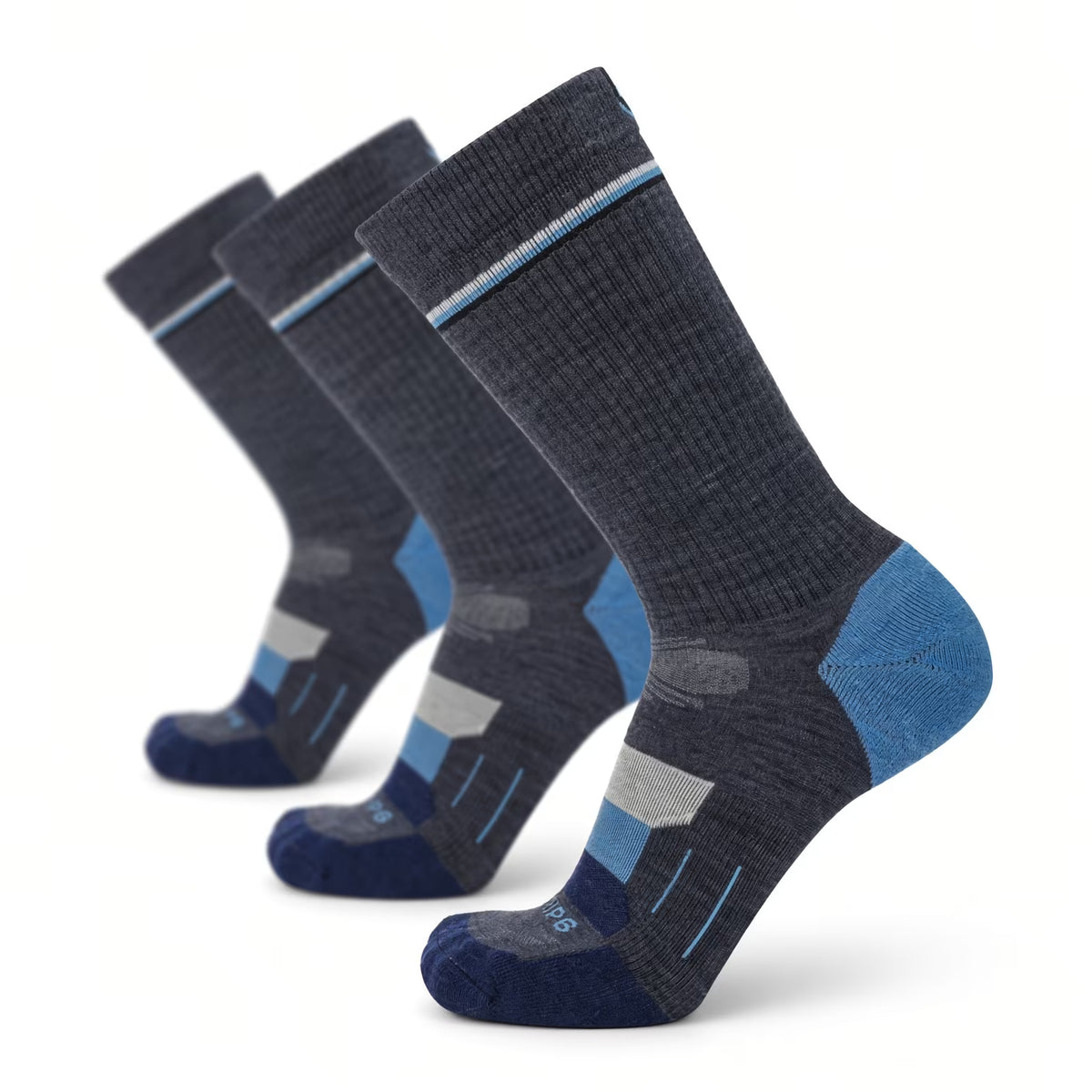 3 Pack Lake - Hike Crew Lightweight Merino Wool Sock