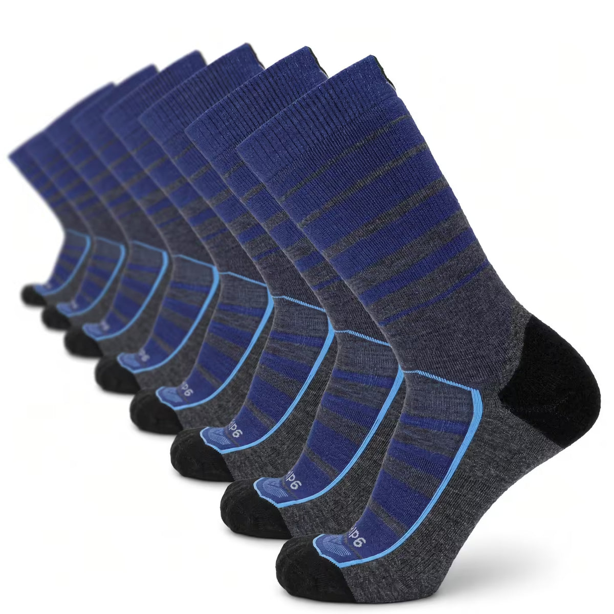 8 Pairs Moon Milk - Hike Crew Heavyweight Merino Wool Sock