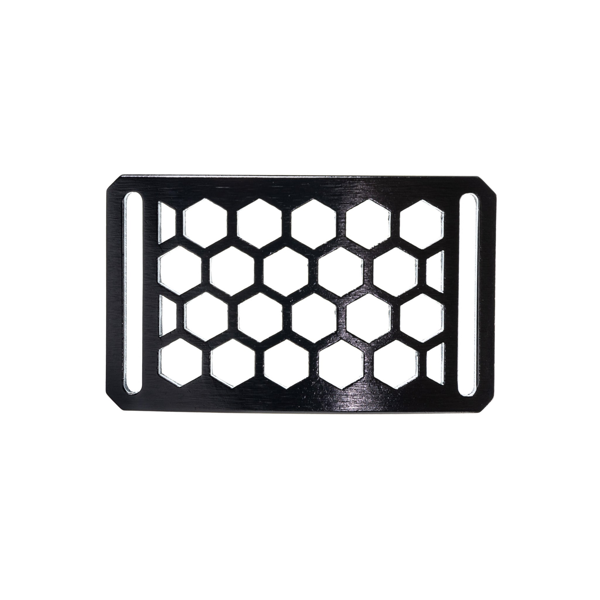 Honeycomb design black belt buckle swatch-image