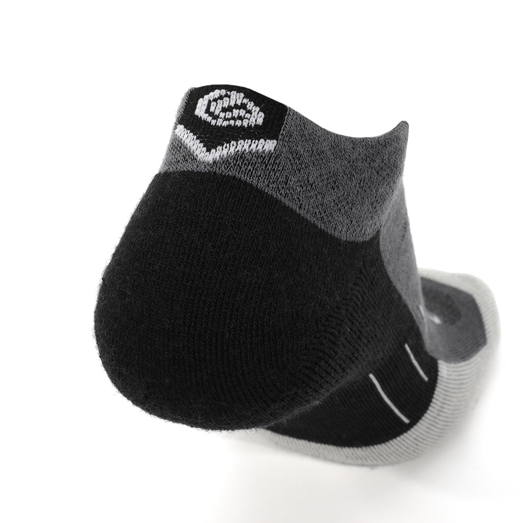 Obsidian - Run Ankle Midweight Merino Wool Sock