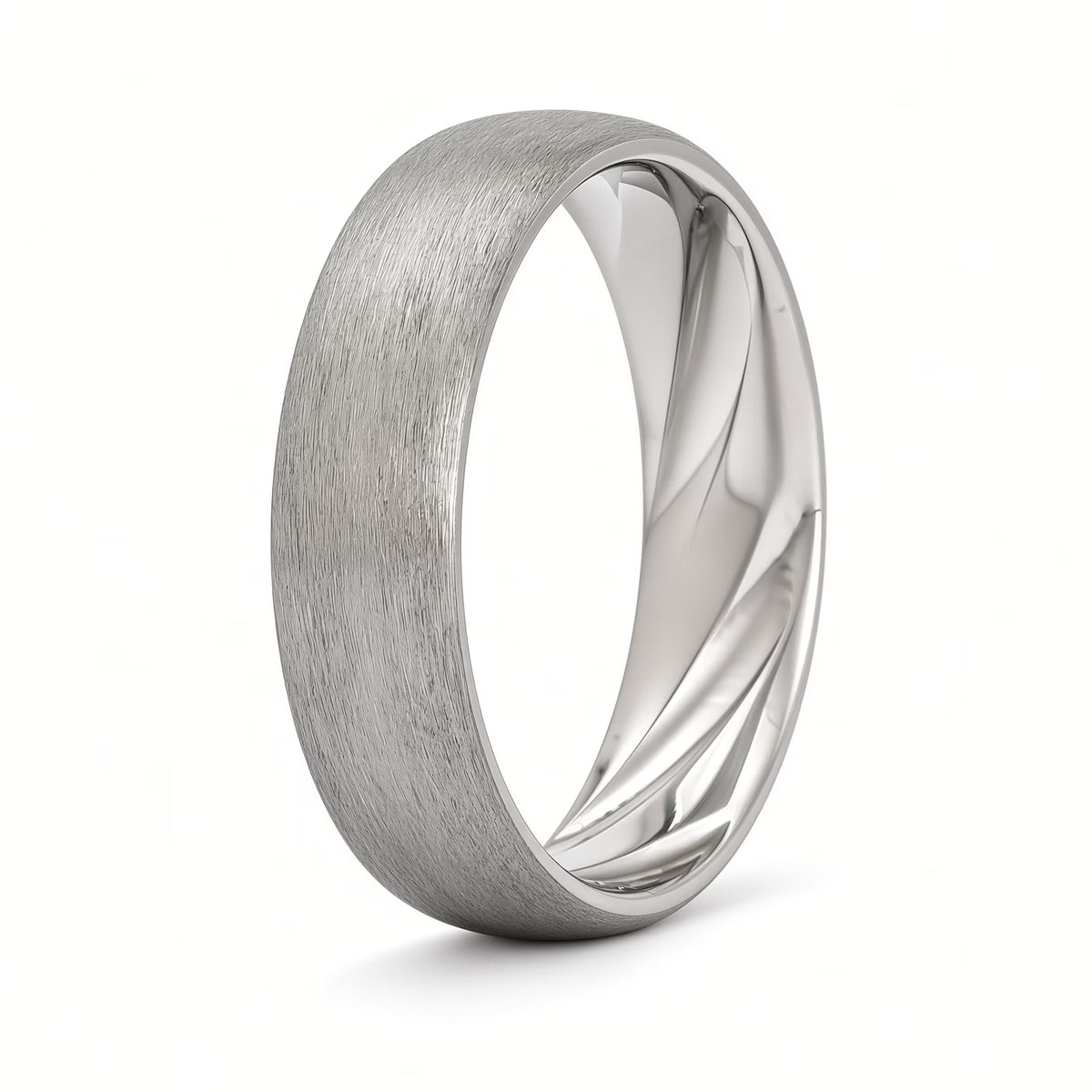 Rifled 6mm Anvil Band - Brushed Titanium