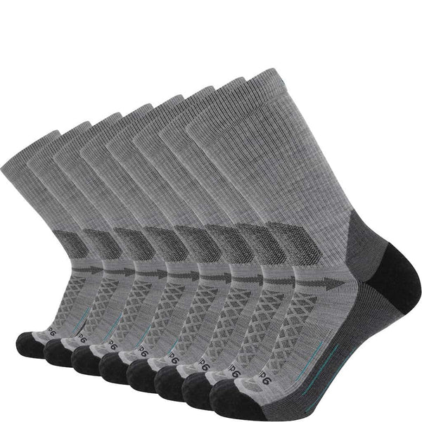 8 Pairs Stone - Hike Crew Midweight Merino Wool Sock